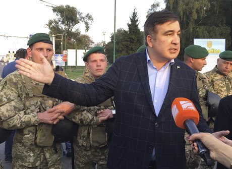 Michail Saakavili pes zákaz pekroil ukrajinskou hranici.