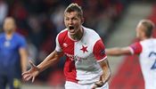 Slavia Praha - Maccabi Tel Aviv, radost Tome Necida.