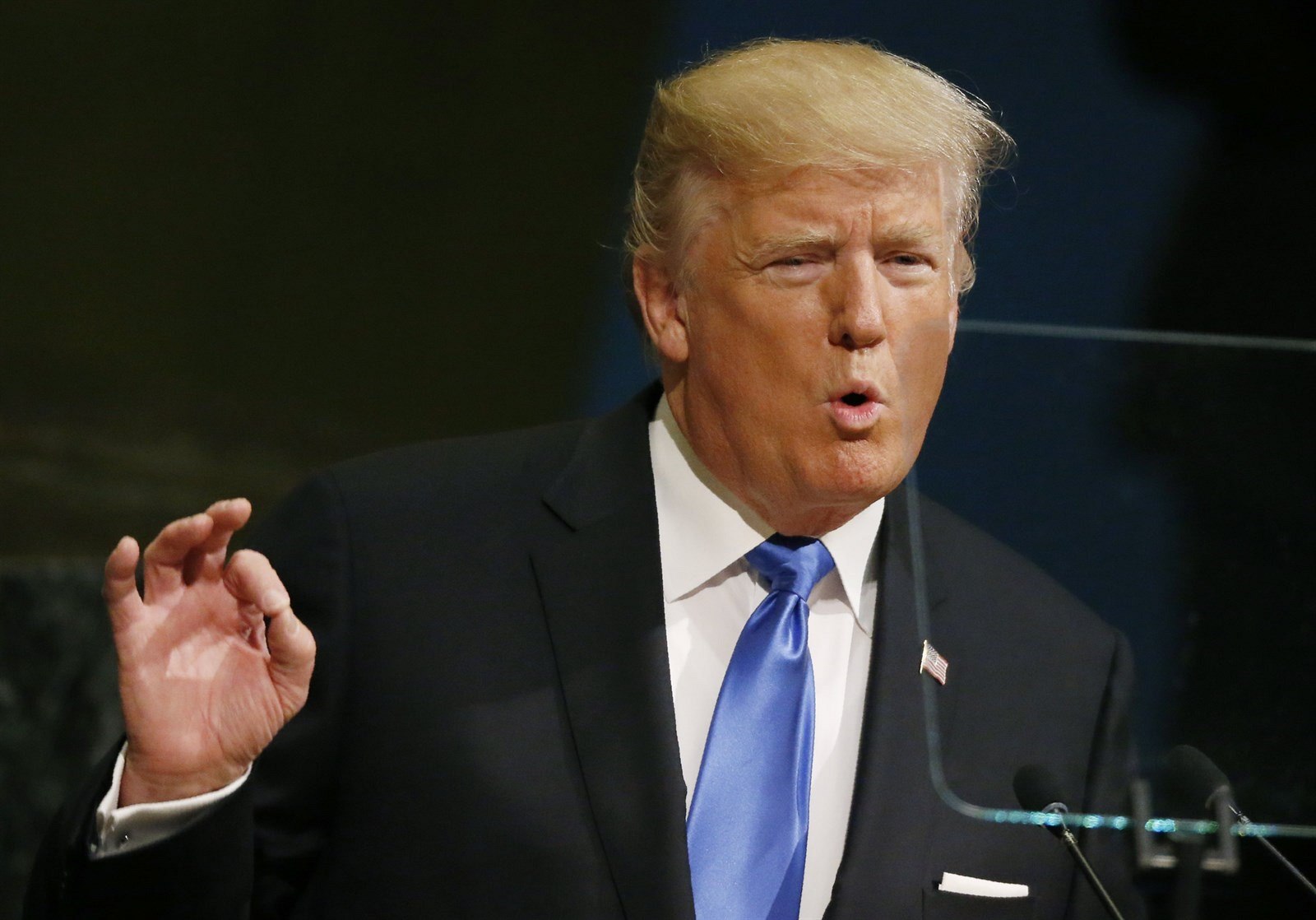 Donald Trump na Valném shromá�d�ní OSN.