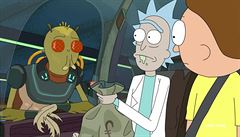 Rick se rád zaplete s vesmírnými zabijáky. Seriál Rick a Morty.