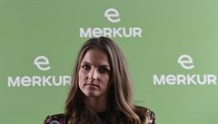 Tenistka Karolína Plíková na pedstavení nového sponzora.
