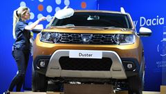 Svtová premiéra nové generace SUV Dacia Duster na autosalonu ve Frankfurtu.