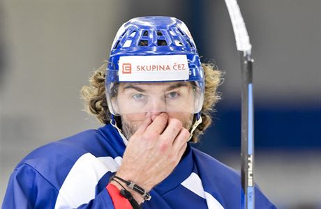 Hokejista Jaromr Jgr trnoval 29. z na zimnm stadinu v Kladn.