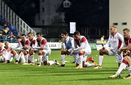 Utkání 8. kola první fotbalové ligy: Fastav Zlín - Slavia Praha, 23. záí ve...