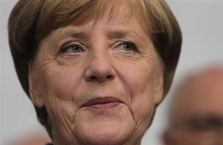 Angela Merkelová bhem povolebního proslovu.