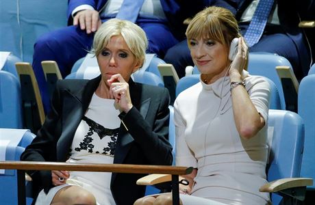 ena francouzského prezidenta Brigitte Macronová na Valném shromádní OSN v...
