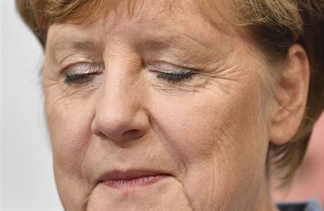Angela Merkelov bhem proslovu.