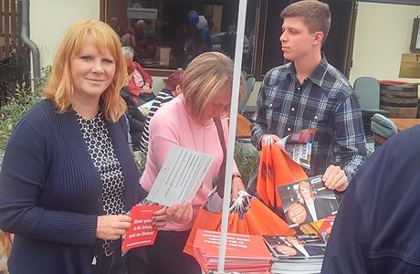 Poslankyn za kesansk demokraty Christina Schwarzerov z Neukllnu (prvn...