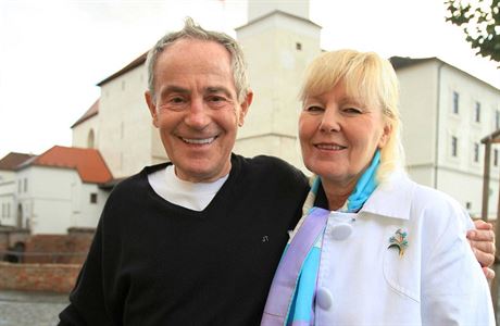 Jan Tříska s manželkou Karlou Chadimovou v roce 2008.