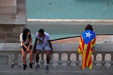 Katalánci ped nedlním referendem o nezávislosti.