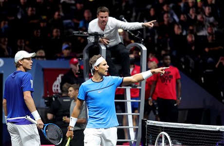 Tomá Berdych a Rafael Nadal svj první spolený zápas k výhe nedotáhli.
