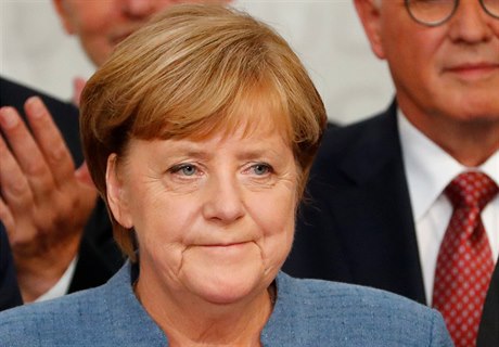 Kancléřka Angela Merkelová po volbách.