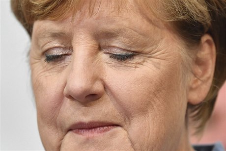 Angela Merkelová bhem proslovu.