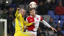 FC Astana vs. Slavia Praha, Evropsk liga: Tom Necid a Ivan Majevski v...