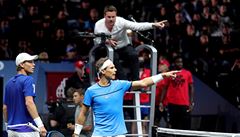 Tomá Berdych a Rafael Nadal svj první spolený zápas k výhe nedotáhli.