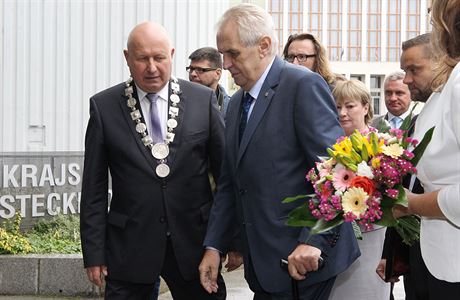 Prezident Milo Zeman na návtv v Ústí nad Labem.