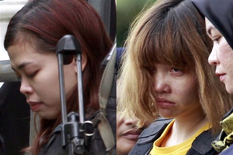 Dvě ženy obviněné z vraždy Kim Čong-nama.