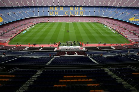 Campu Nou, svatostánek fotbalové Barcelony, zstane pi utkání s Las Palmas...