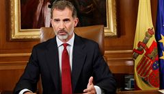 Španělský král za referendum ostře kritizoval lídry Katalánska