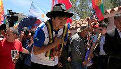 Bolivijský prezident Evo Morales vyjádil legend kubánské revoluce hluboký...