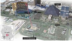 Grafika místa, kde probíhal útok v Las Vegas