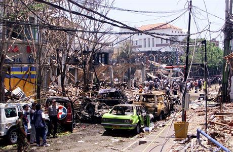Místo teroristického útoku na Bali v roce 2002.