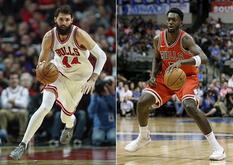 Nikola Mirotic a Bobby Portis, spoluhrái z Chicago Bulls.