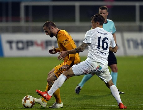 Utkání 11. kola první fotbalové ligy: Dukla Praha - 1. FC Slovácko. Hostující...