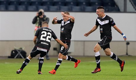 Lugano vs. Viktoria Plze: domácí gólová radost.