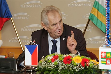 Miloš Zeman při návštěvě Plzeňského kraje.
