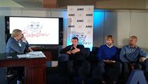Andrej Babi pi talkshow v pardubickm spoleenskm centru Ideon, akci...