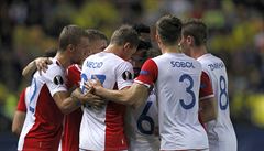 Villarreal vs. Slavia Praha: hosté slaví gól Dannyho, uprosted elem.