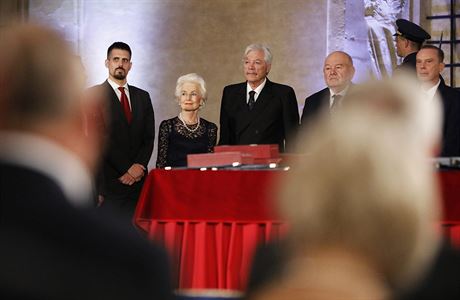Praha 28.10.2017 slavnostni ceremonial udileni statnich vyznamenani na Prazskem...