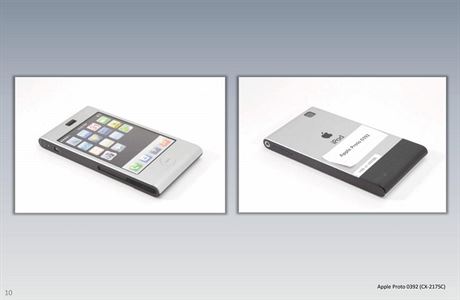 Prototypy Iphon a vrobky Apple, kter byly pedstaveny bhem soudnho zen.