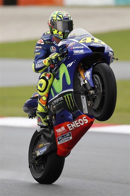 Italský závodník MotoGP Valentino Rossi.