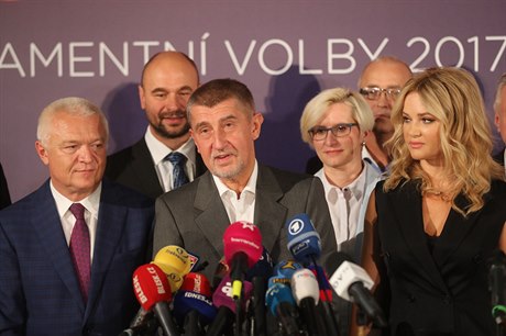 Andrej Babi na tiskové konferenci ANO k výsledkm parlamentních voleb.