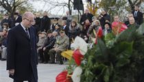 Premiér Bohuslav Sobotka se 28. října na pražském Vítkově zúčastnil pietního...