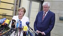 Nmeck kanclka Angela Merkelov a f CSU Horst Seehofer.