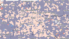 Okrsková mapa serveru Lidovky.cz