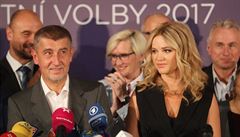 Andrej Babi na tiskové konferenci ANO po vyhláení výsledk voleb.
