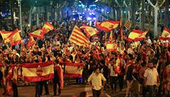 V Barcelon se odehrály také protiseparatistické demonstrace.