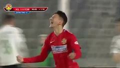 Ianis Stoica se raduje ze svého prvního gólu v seniorském týmu FCSB.