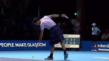 Roger Federer v kiltu.