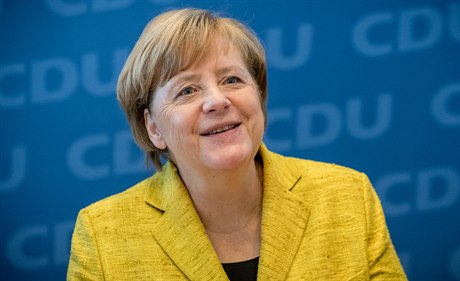 Angela Merkelová ped schzí CDU 6. listopadu 2017.