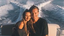 Tom Berdych na dovolen s manelkou Ester.