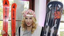 Lyaka a snowboardistka Ester Ledeck vystoupila 1. listopadu v Praze na...