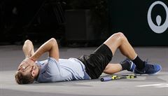 Jack Sock slaví triumf na turnaji Masters v Paíi.