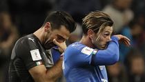 Italské zklamání v podání Gianluigiho Buffona (vlevo) a Manola Gabbiadiniho.