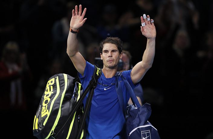 Rafael Nadal se po prohe s Davidem Goffinem louí s Turnajem mistr.