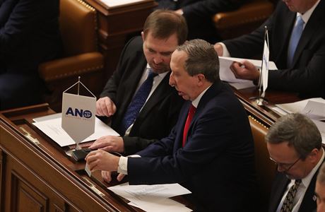 Václav Klaus ml na ustavující schzi Poslanecké snmovny 20.listopadu 2017.